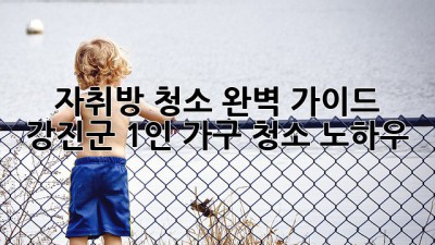자취방 청소 완벽 가이드: 강진군 1인 가구 청소 노하우
